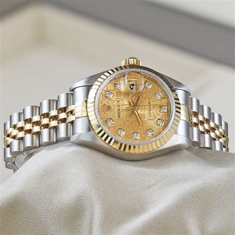 ladies bi metal rolex|Rolex oystersteel gold watch.